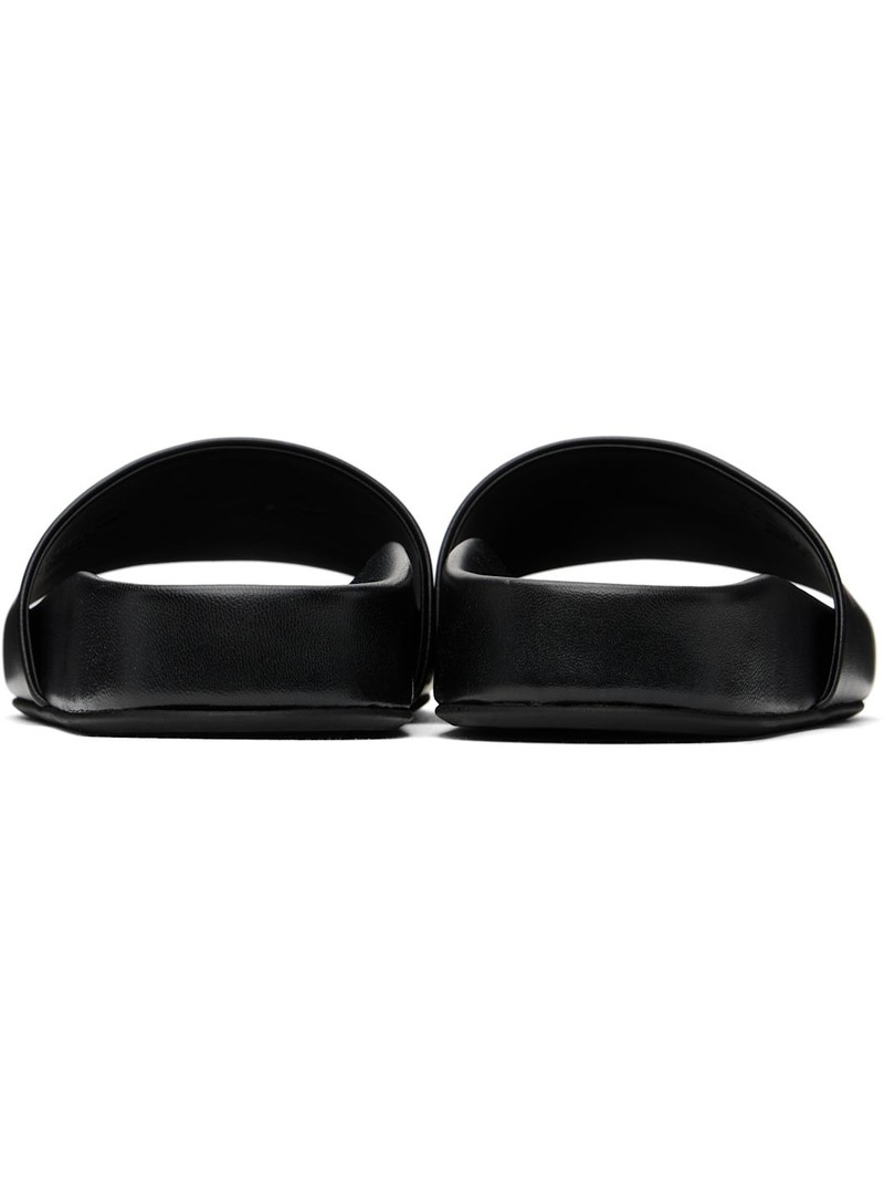 Black Nappa Leather Sandals 2