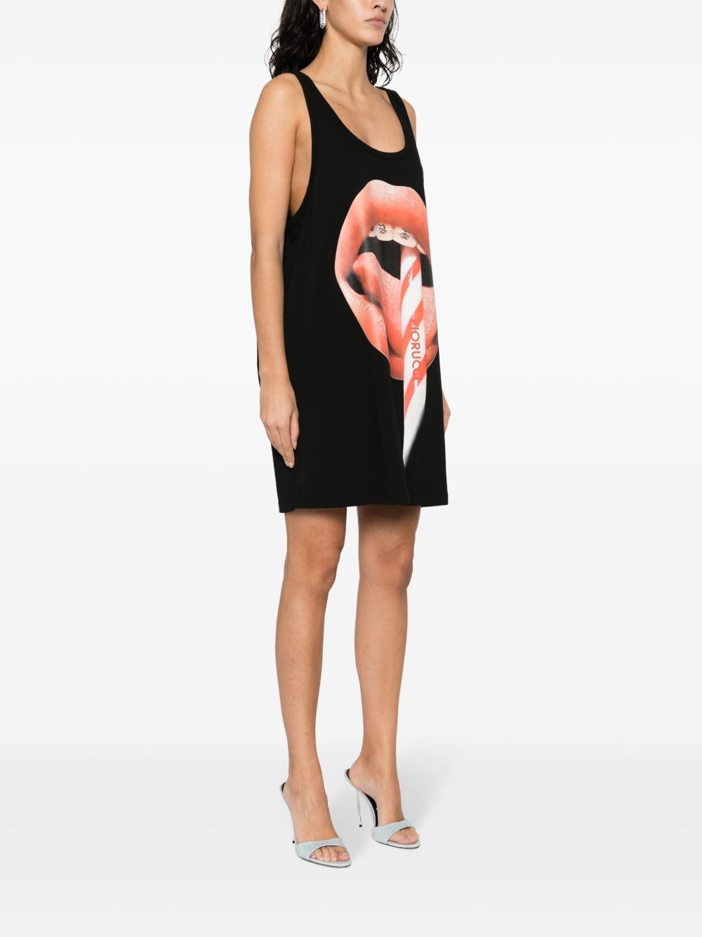 graphic-print mini dress - 3