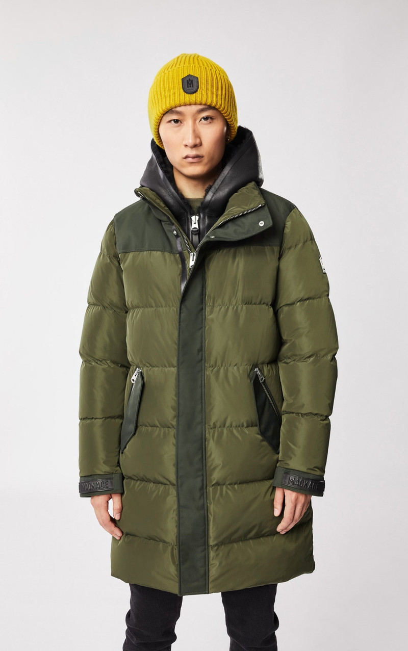 MACKAGE REYNOLD down coat with removable shearling bib and hood outlook