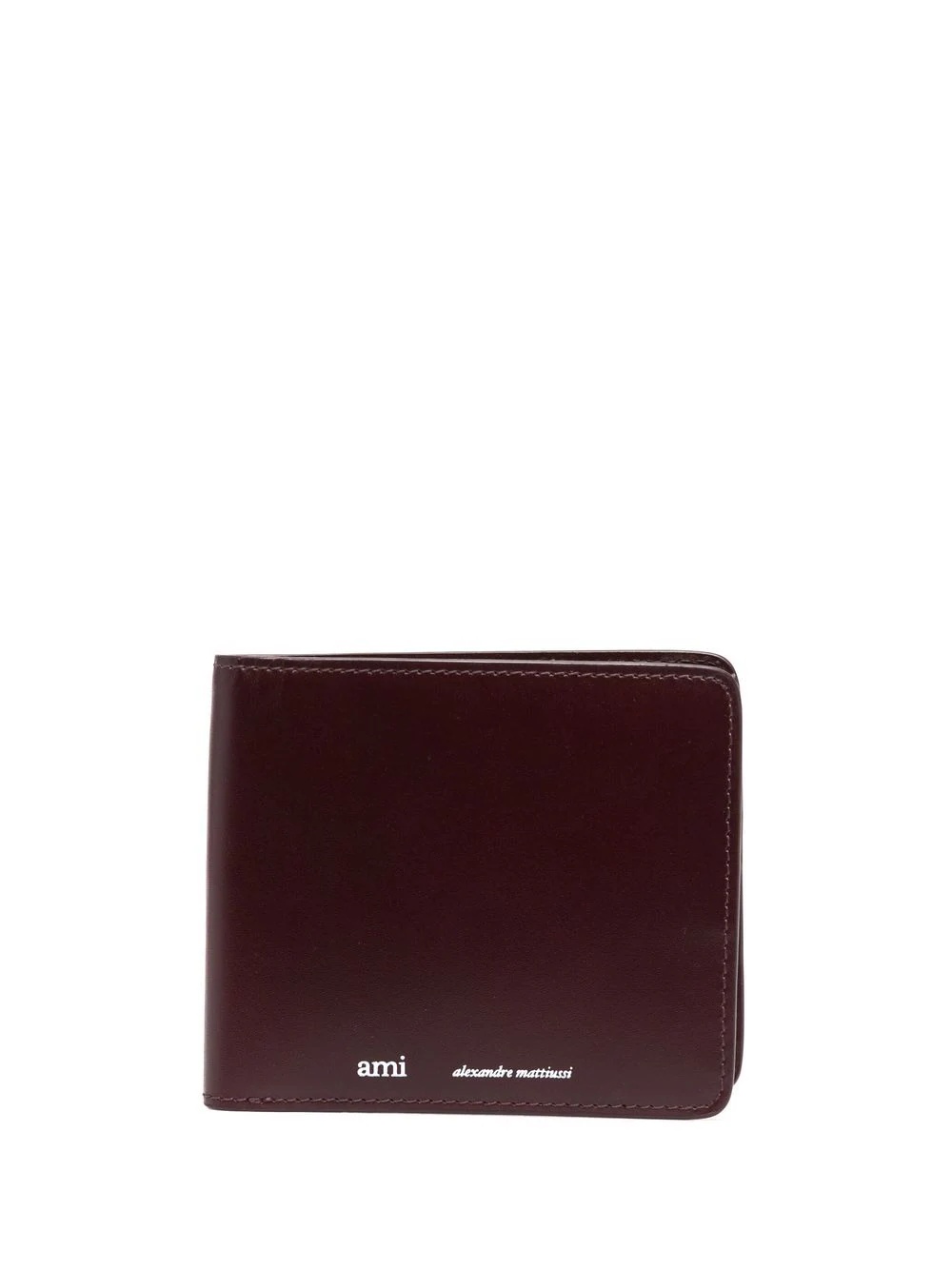 logo-print leather cardholder - 1