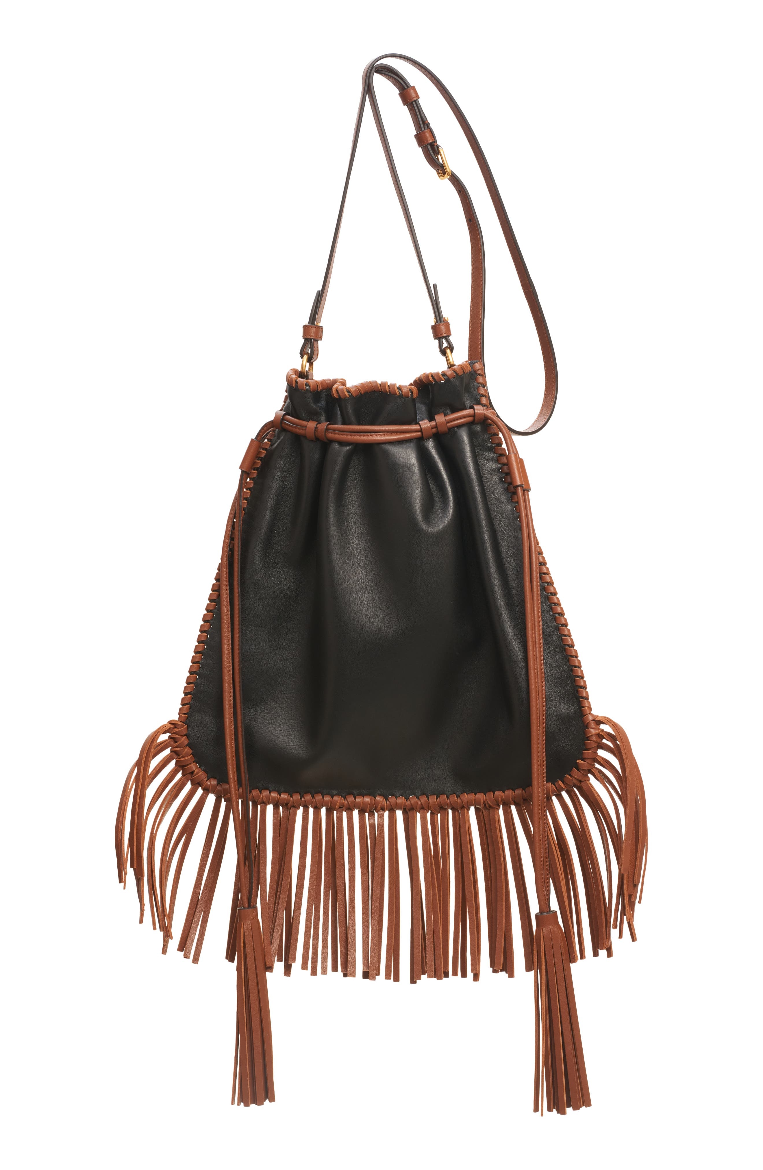 Valentino Garavani Medium Nellcôte Alice Drawstring Crossbody Bag in Aus Nero/Multi/Tobacco at Nords - 2