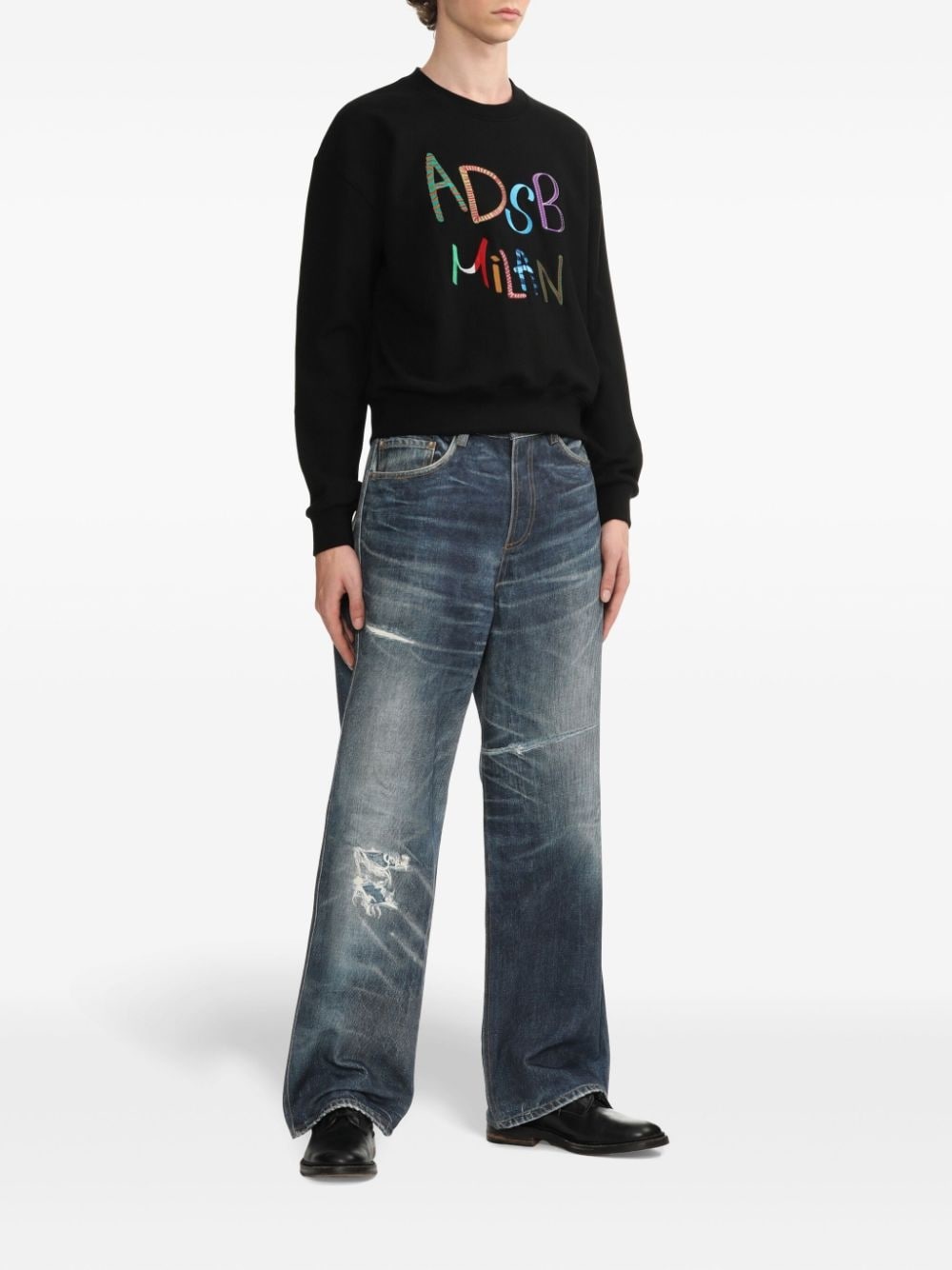 logo-embroidered sweatshirt - 2