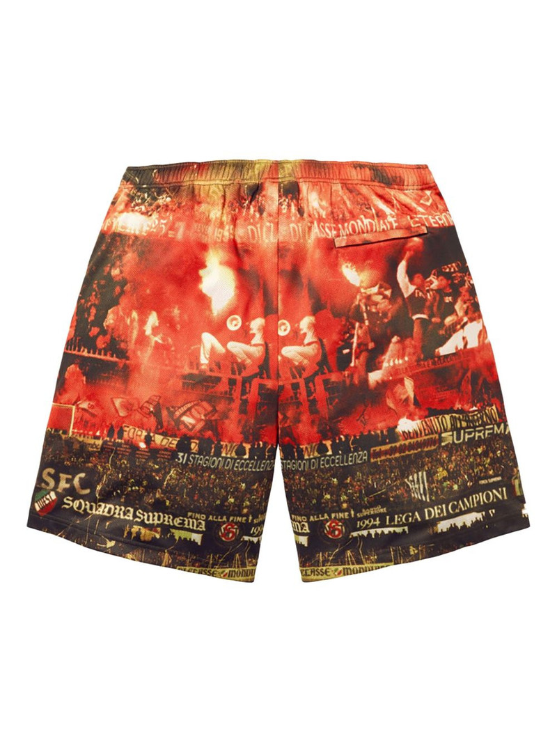 Supreme Vinci Por Noi soccer-print shorts outlook