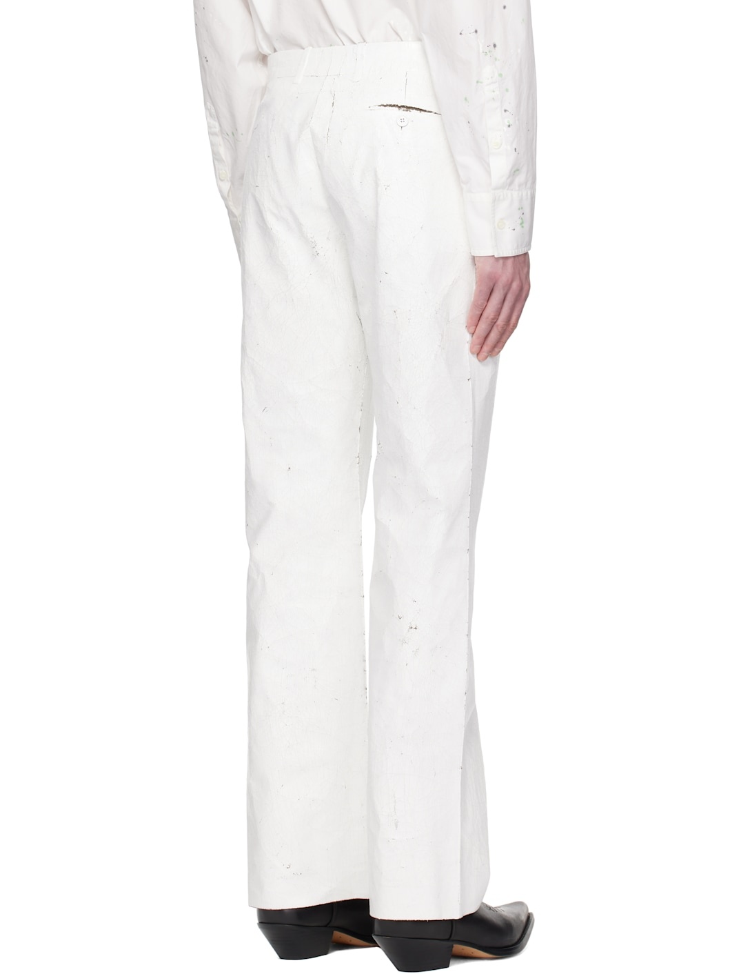 White Painted Trousers - 3