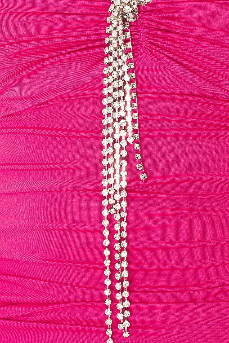 Crystal Flower Draped Strapless Mini Dress - 4