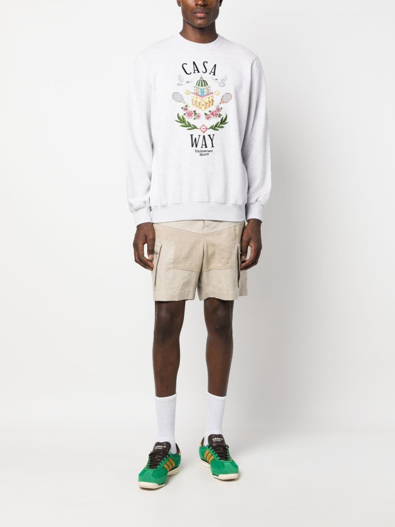 CASABLANCA Casa Way-embroidered cotton sweatshirt outlook