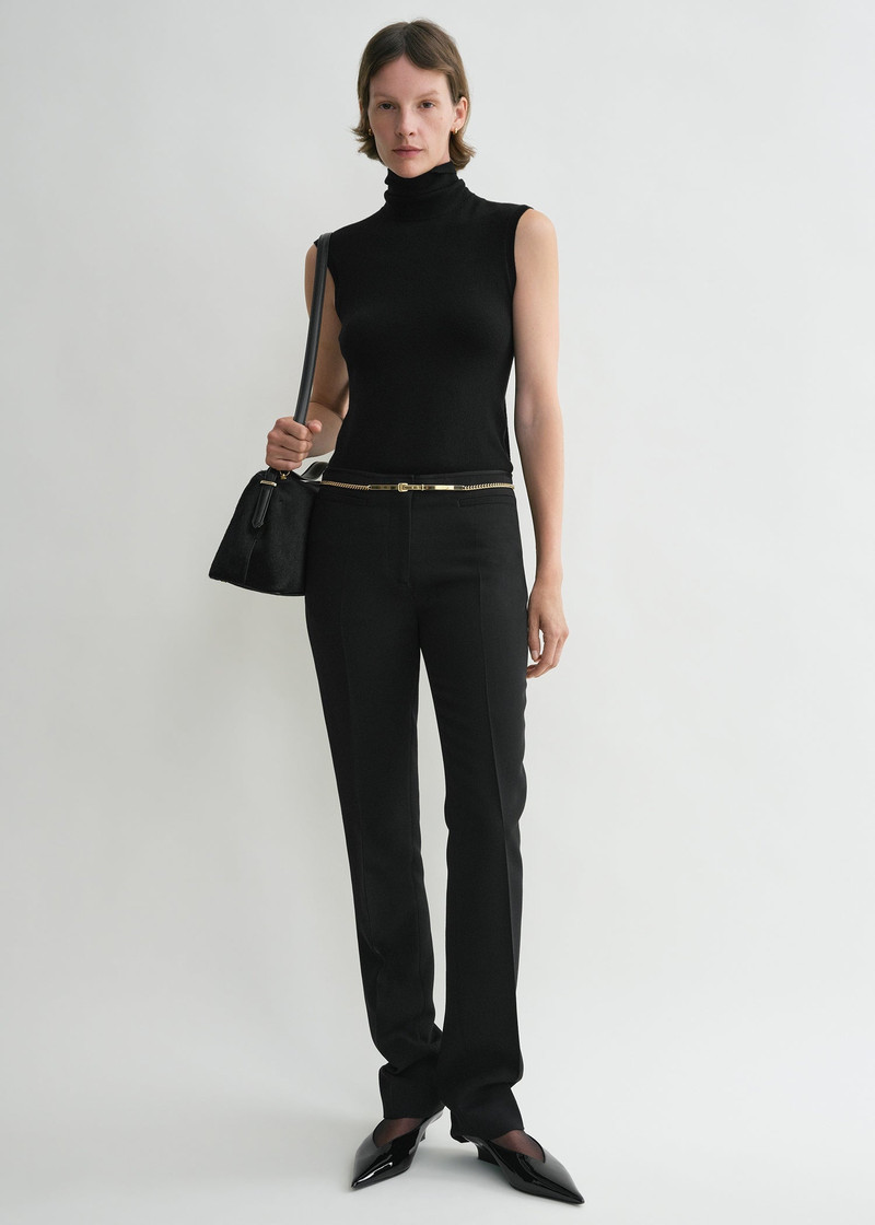 Totême Low-waist cigarette trousers black outlook