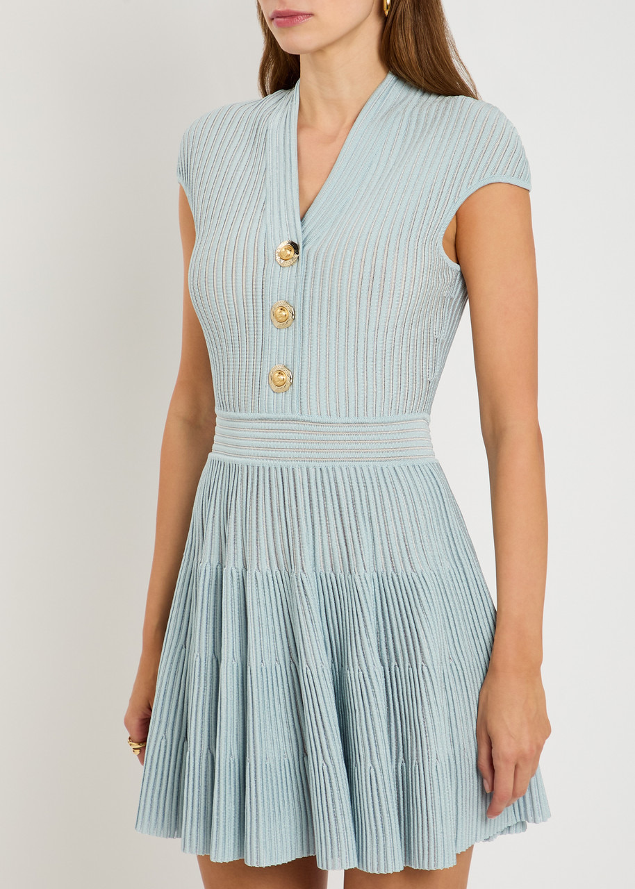 Balmain Textured Knit Mini Dress - 2