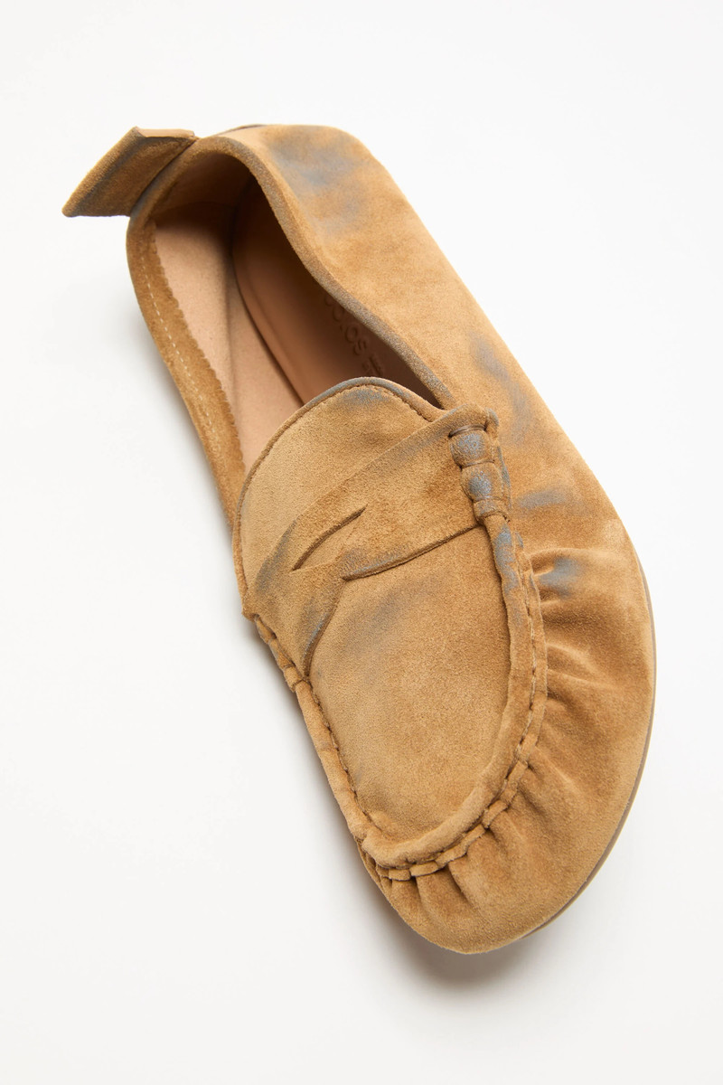 Suede loafers - Beige/blue 4