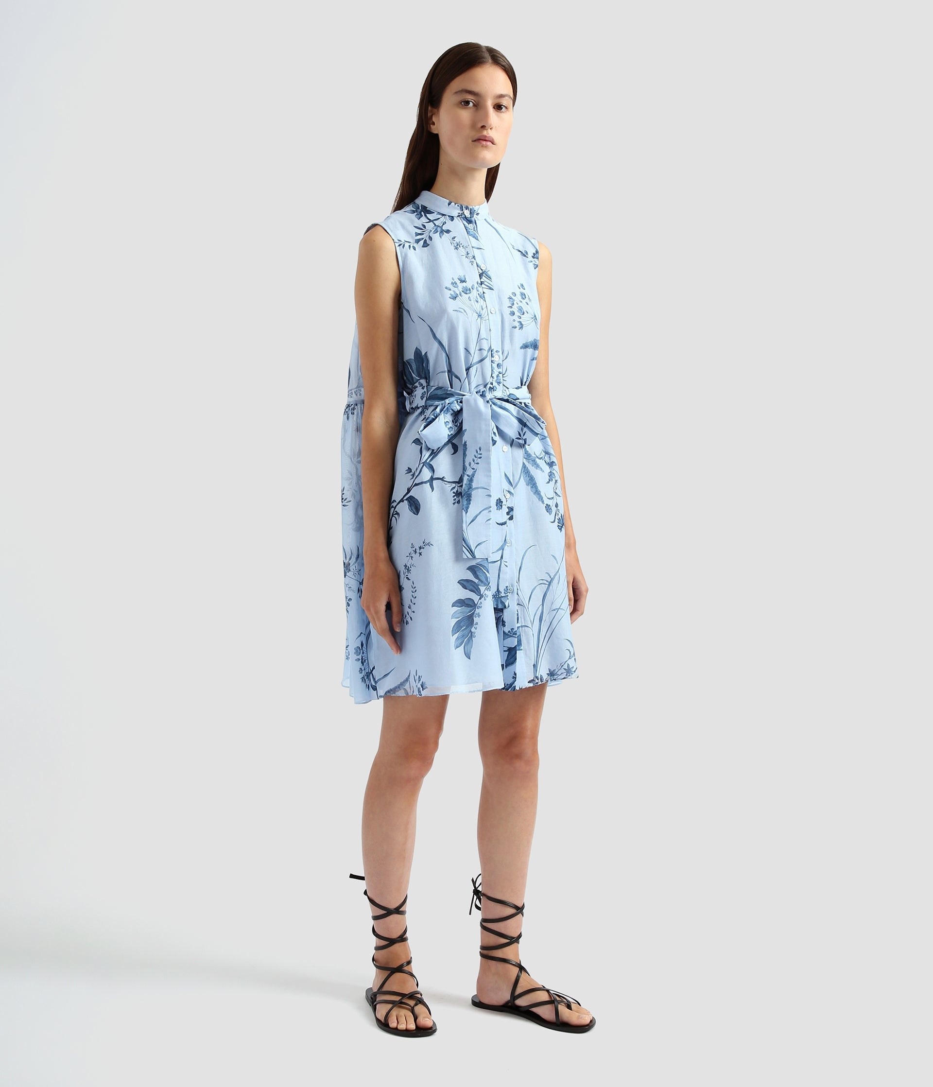 SLEEVELESS VOLUME HEM SHORT DRESS - 4