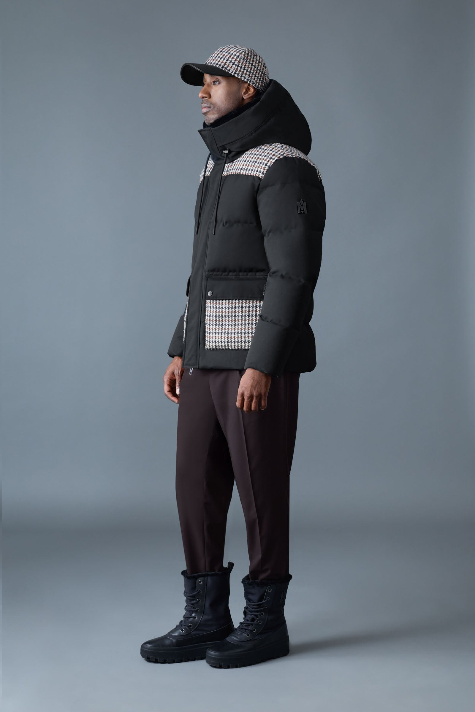 GRAYDON-MM 2-in-1 Wool Down Jacket With Shearling Bib - 3