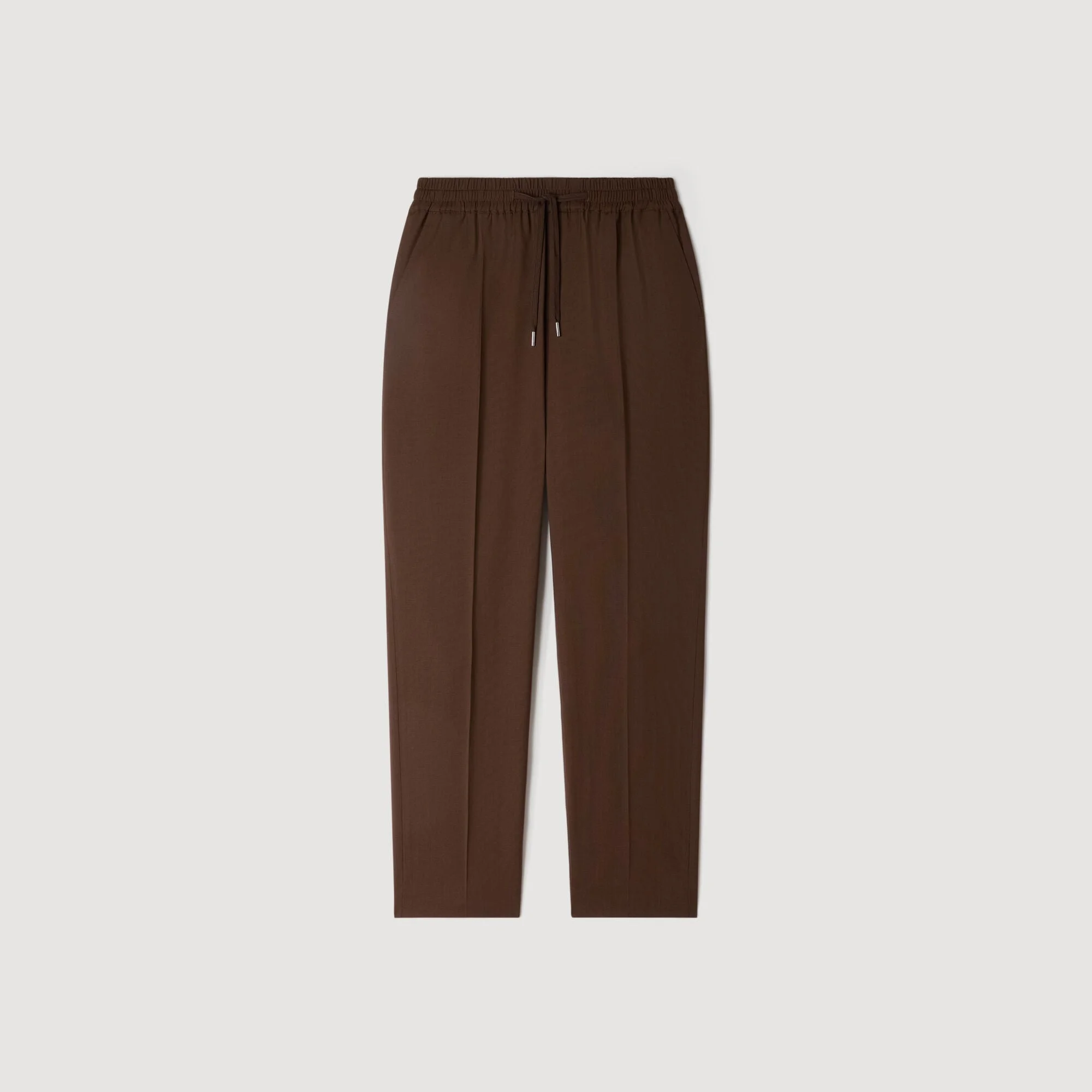 ELASTICATED WOOL TROUSERS - 1