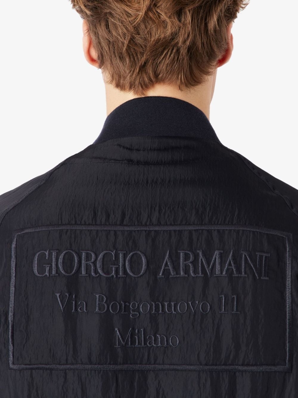 zip-up crinkled bomber jacket - 5