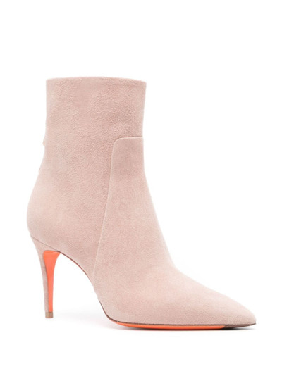 Santoni 65mm suede ankle boots outlook