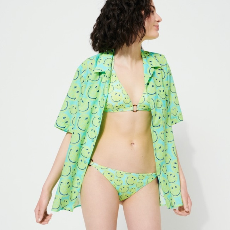 Men Bowling Shirt Linen and Cotton Turtles Smiley - Vilebrequin x Smiley® 7