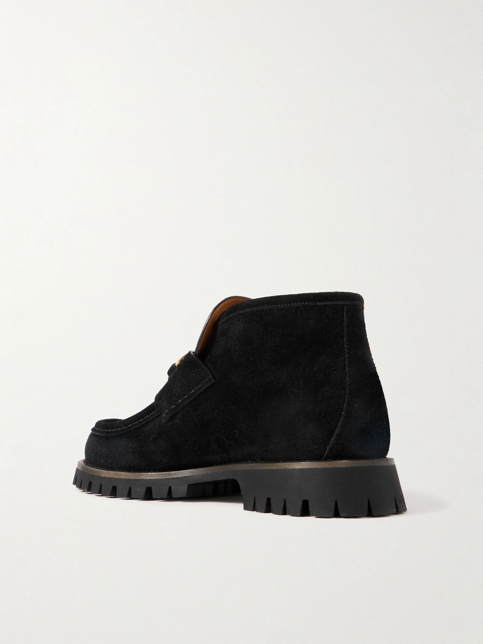 Sylke horsebit-detailed suede ankle boots Black - 3
