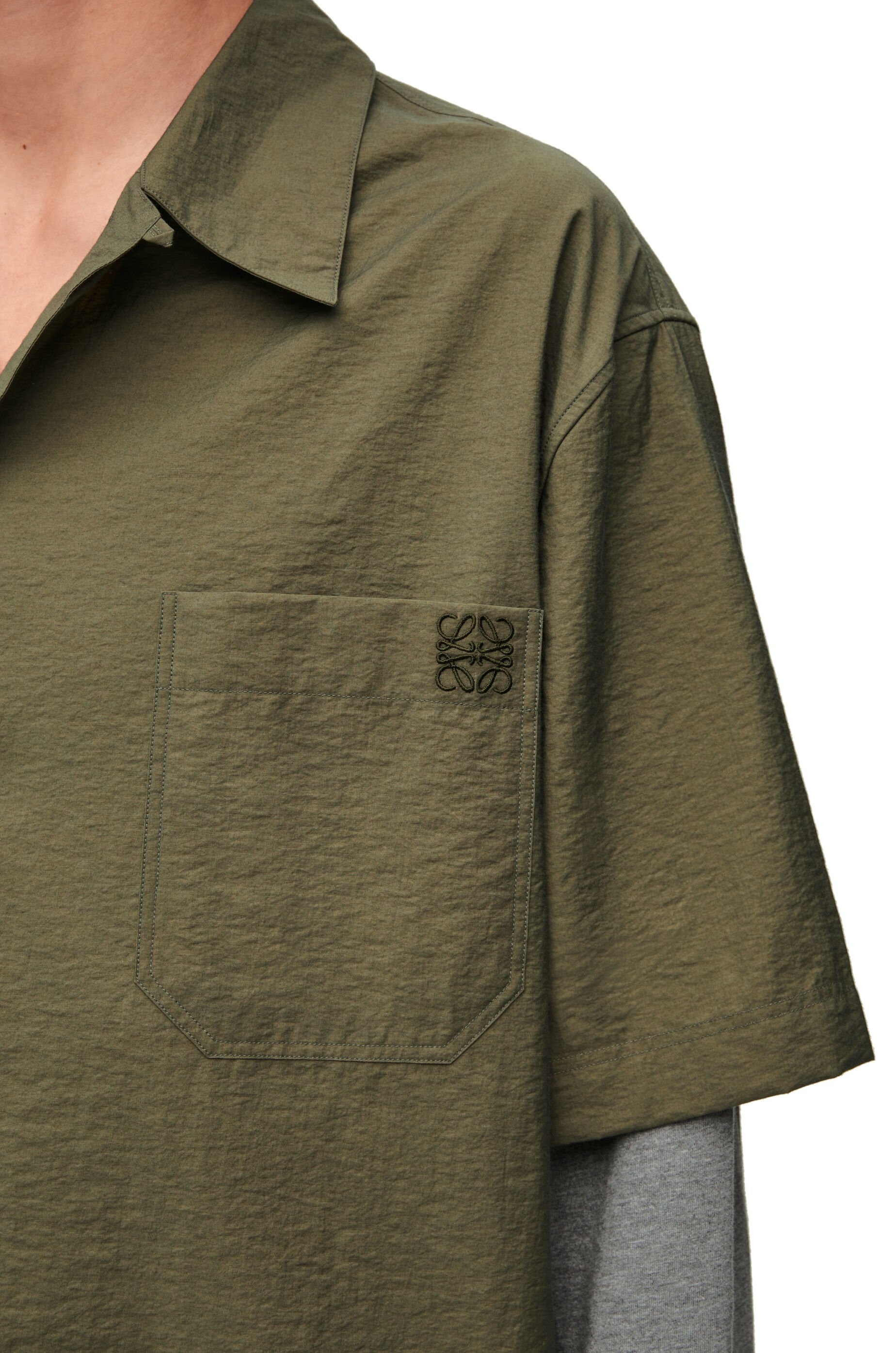 Trompe l'oeil shirt in cotton blend - 5