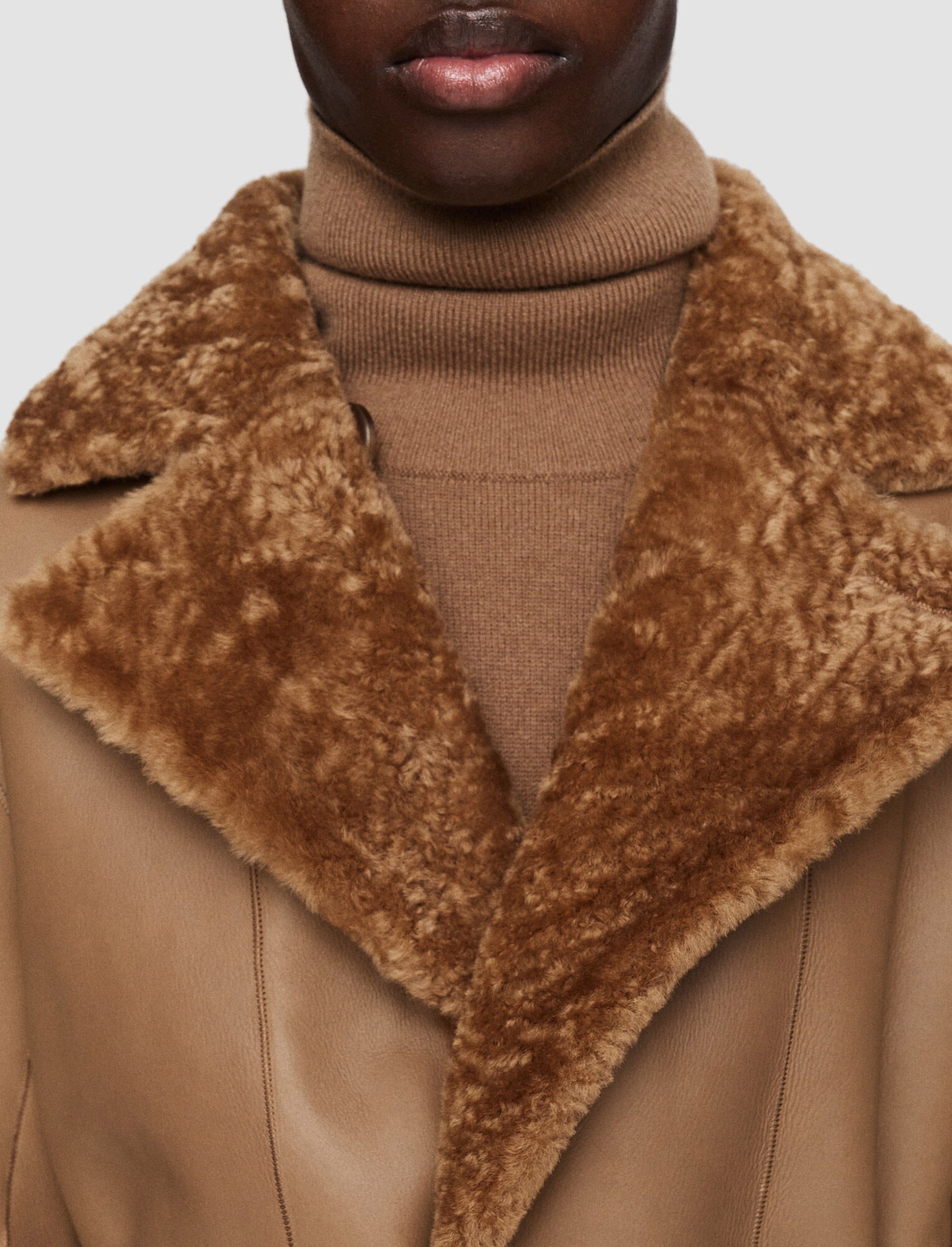Leman Reversible Shearling Coat - 6