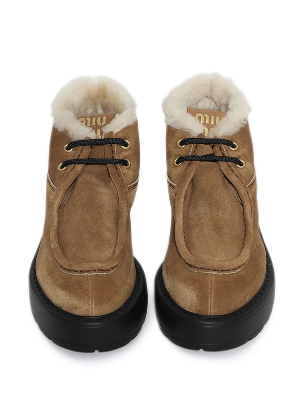 suede lace-up boots - 2