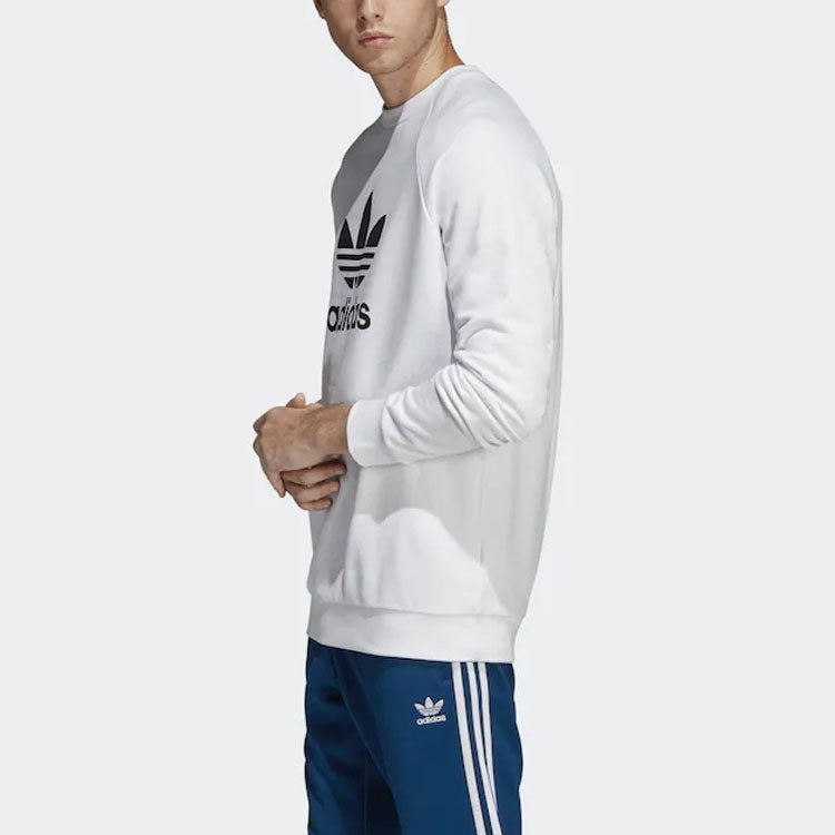 adidas originals Trefoil Warm-Up Crew Sweatshirt 'White' DV1544 - 4