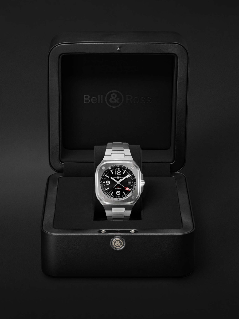 GMT Automatic 41mm Stainless Steel Watch, Ref. No. BR05G-BL-ST/SST 8