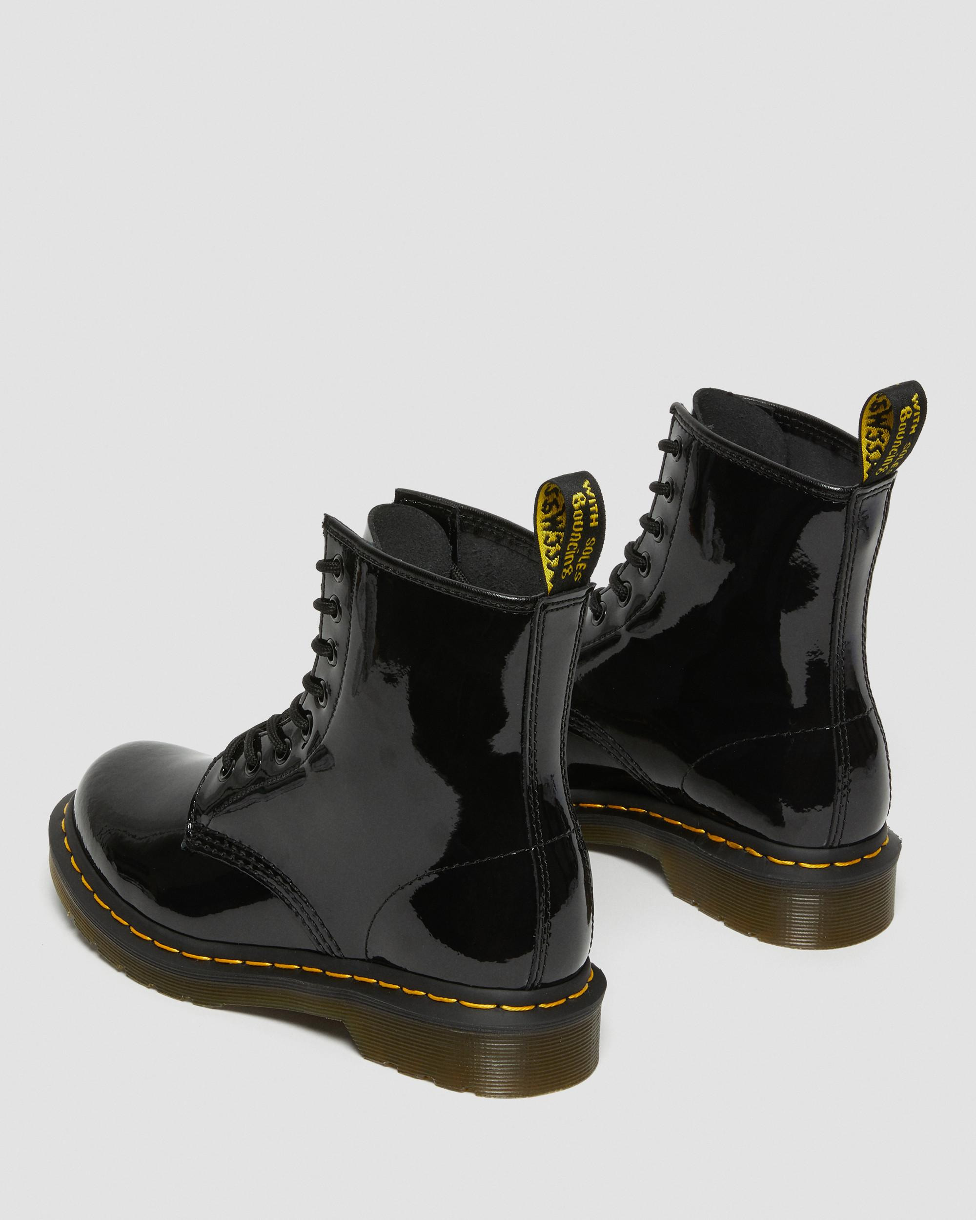 1460 Women's Patent Leather Lace Up Boots - 6