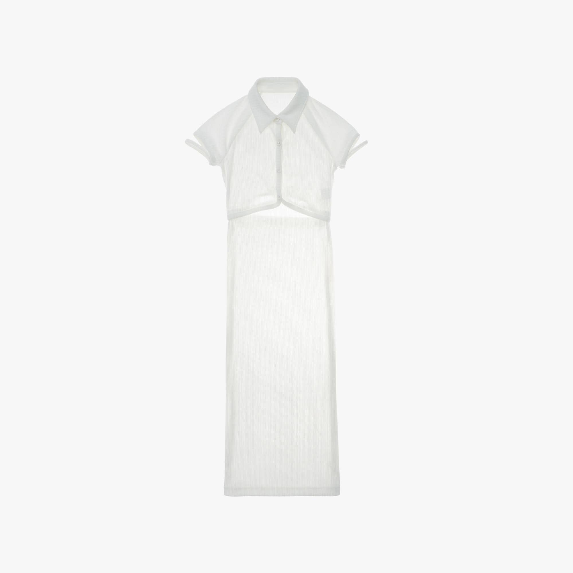 CUT-OUT CARDIGAN DRESS - 1