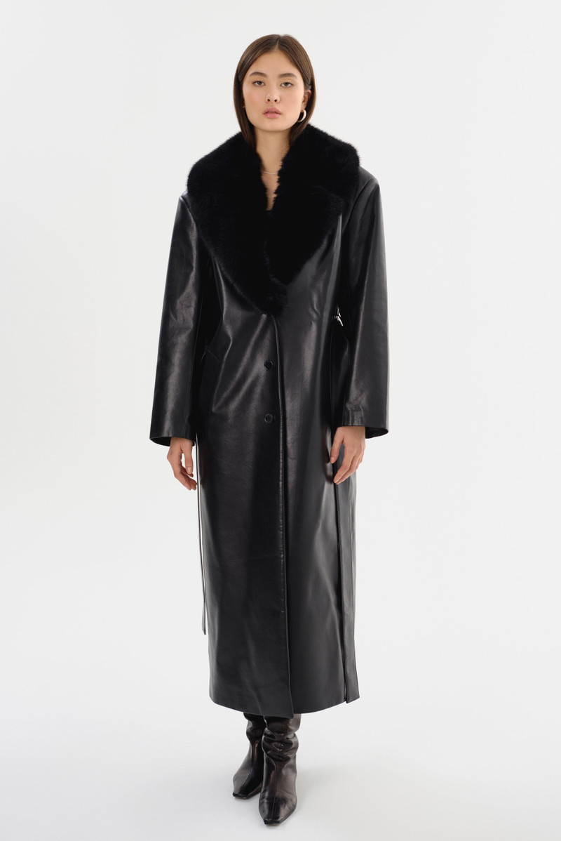 SARITA | Recycled Leather Maxi Coat 3
