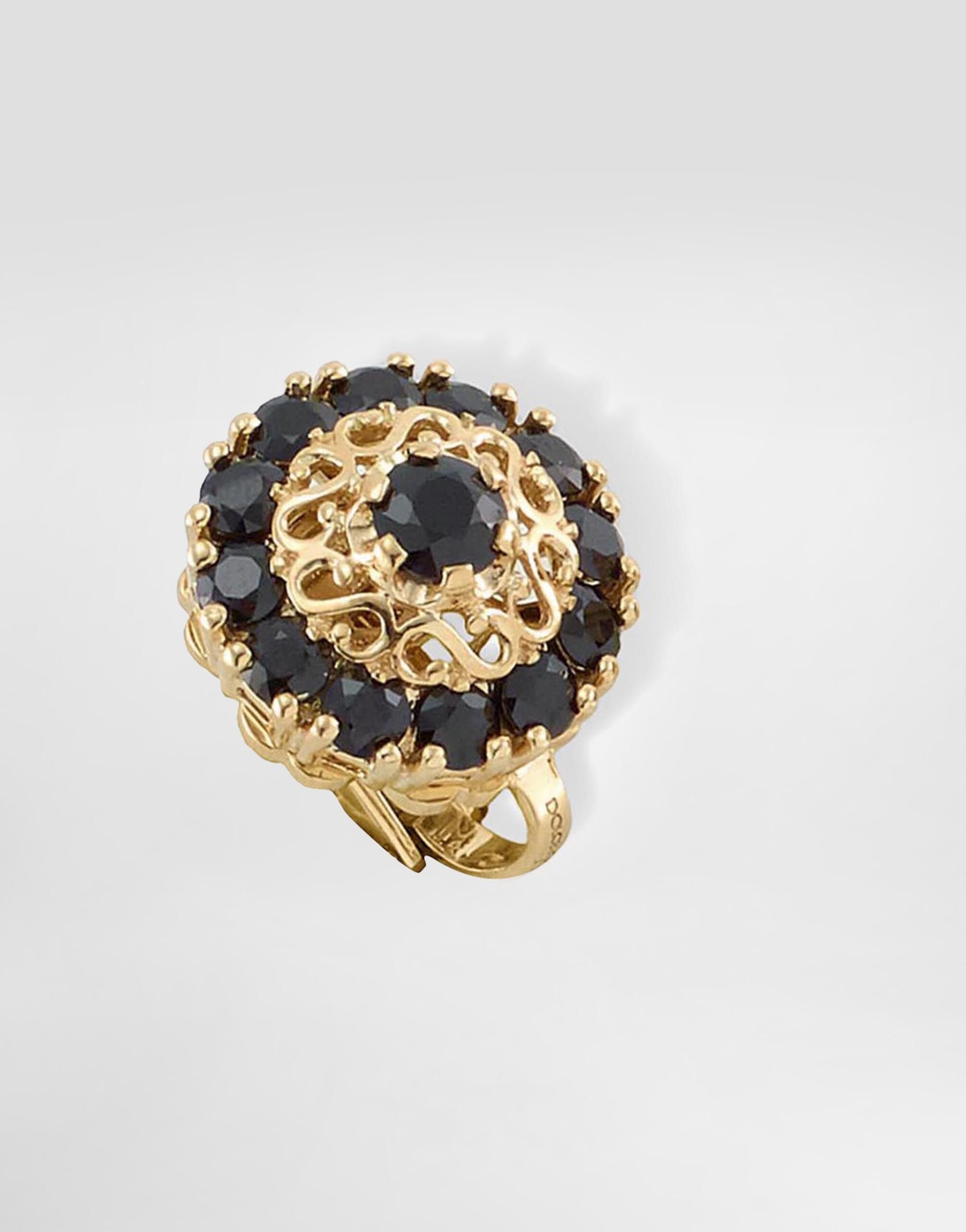 Sicily Earrings 18-carat yellow gold and black sapphires - 2