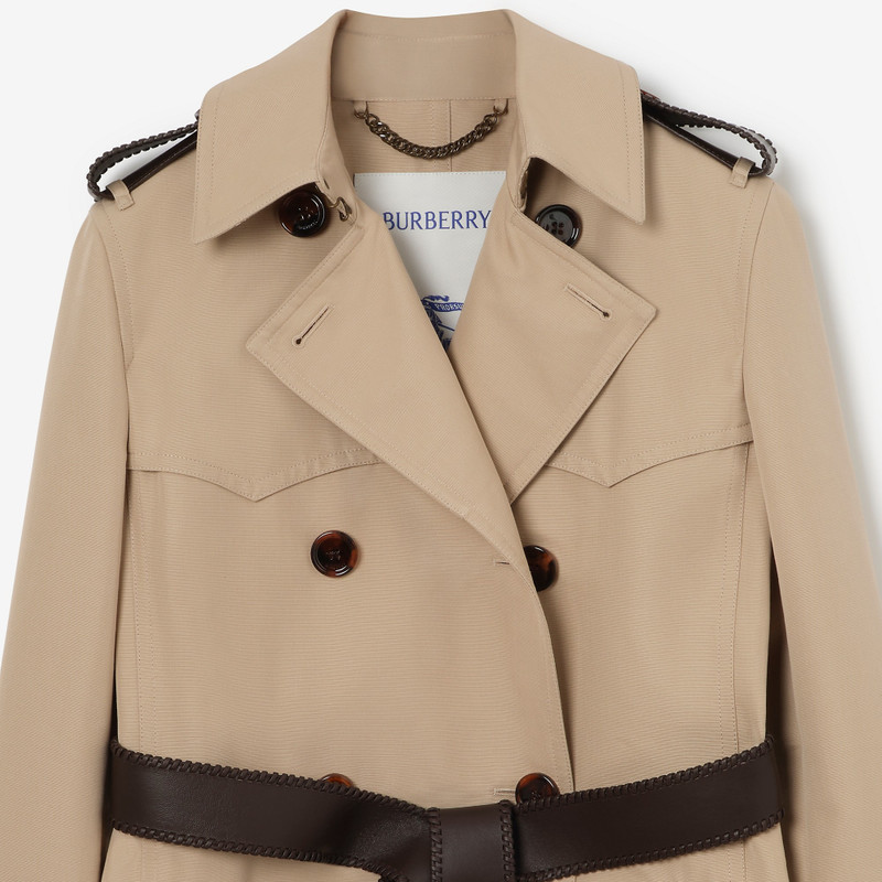 Burberry Long Silk Cotton Foxfield Trench Coat outlook