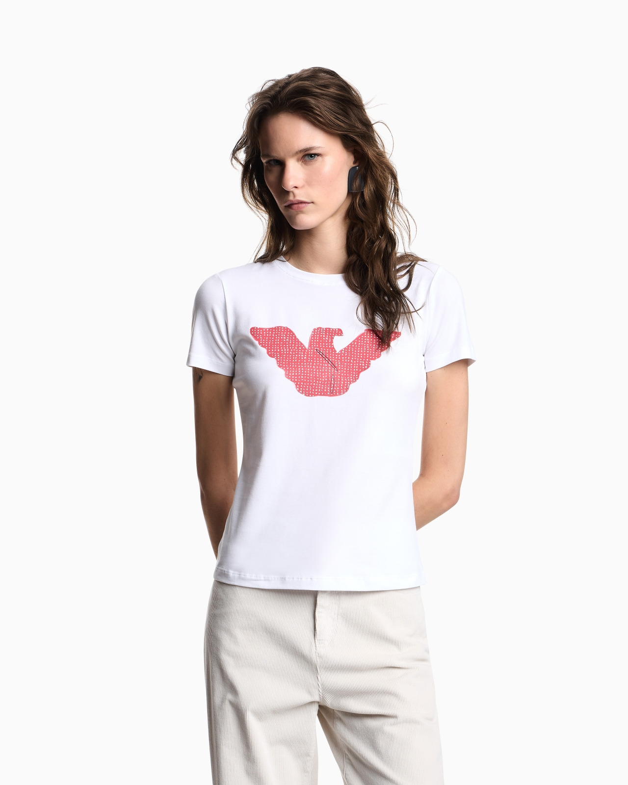 ASV STRETCH-JERSEY SLIM-FIT T-SHIRT WITH OVERSIZED EAGLE PATTERN - 4