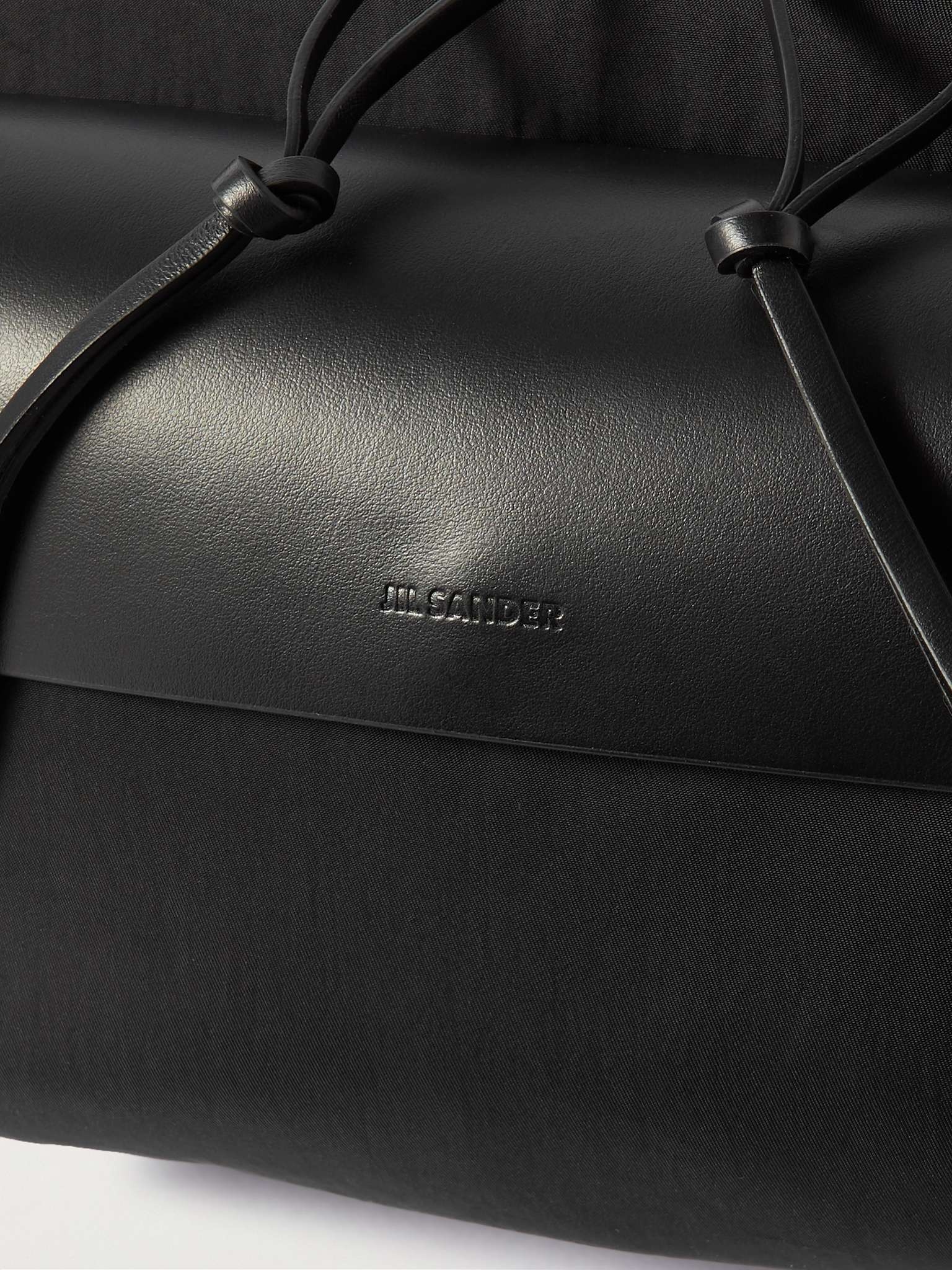 Leather-Trimmed Nylon Messenger Bag - 5