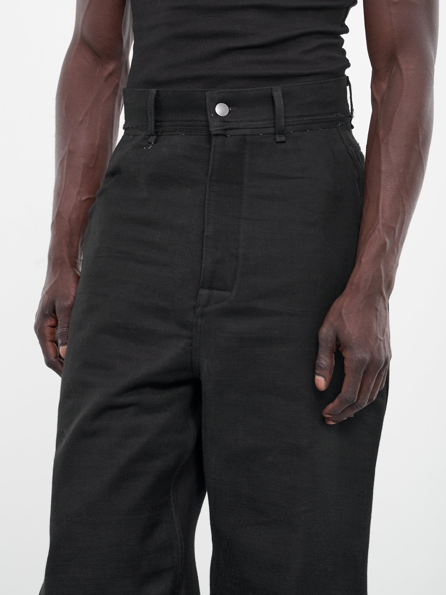 Gauze Baggy Denim Trousers - 4