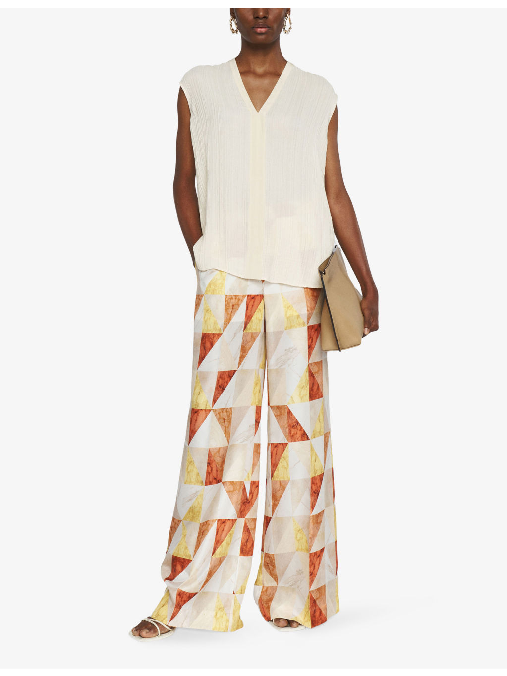 Thoresby Marble-Print Silk Trousers - 2