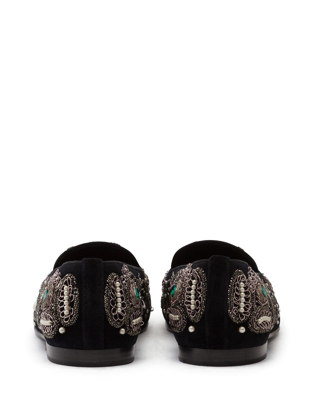 bead-embroidered slippers - 3