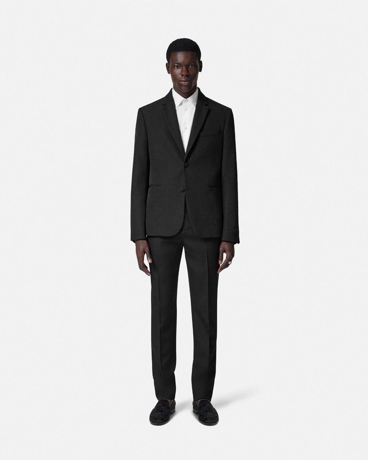 Crystal Wool Single-Breasted Blazer - 2