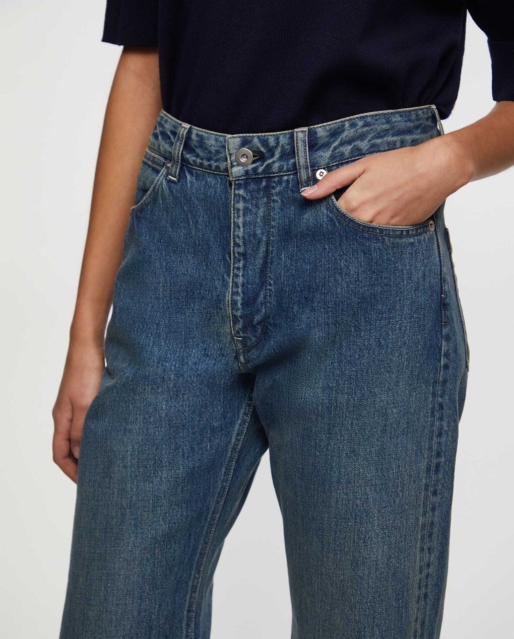 Trousers Slim Denim Deft Blue Denim - 5