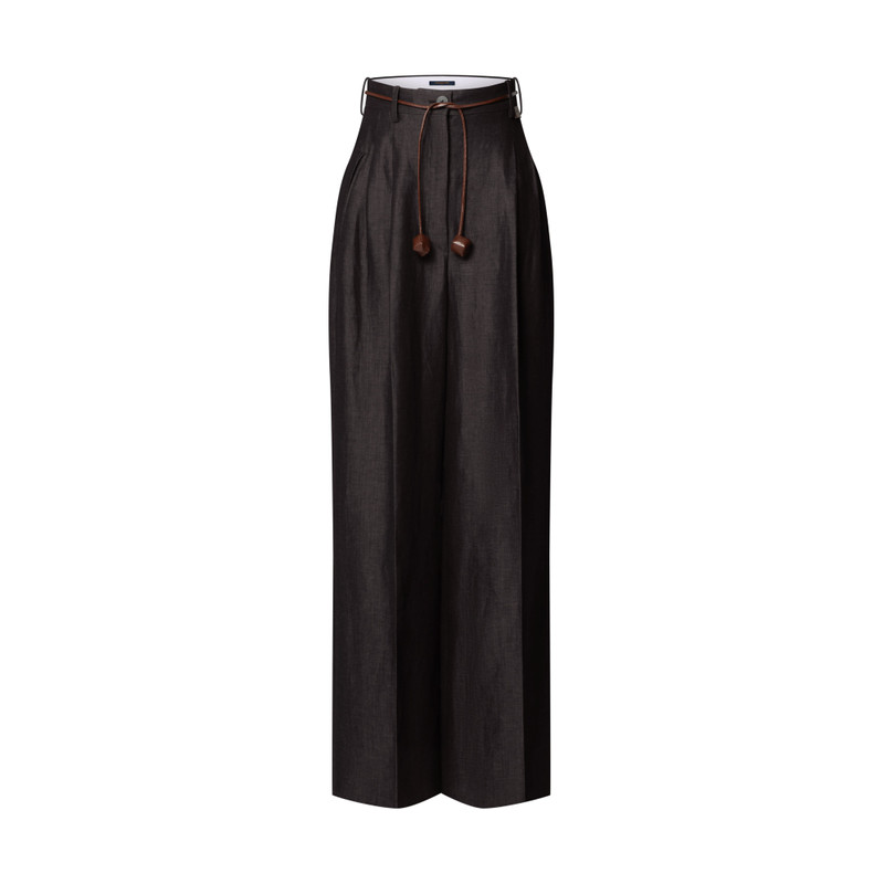 Cord Belt Tailored Pants 1