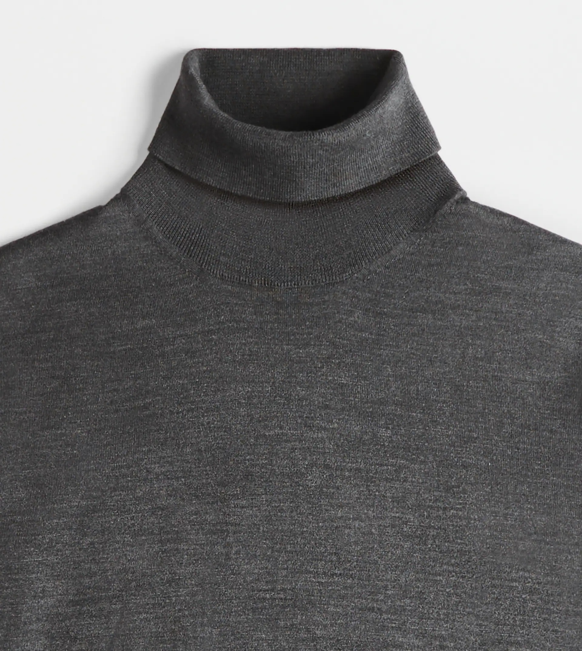 SILK BLEND TURTLENECK - GREY - 6