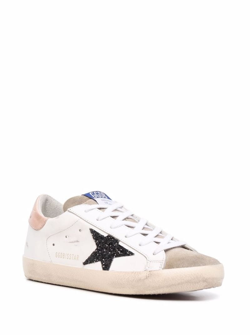 star-patch lace-up sneakers - 2