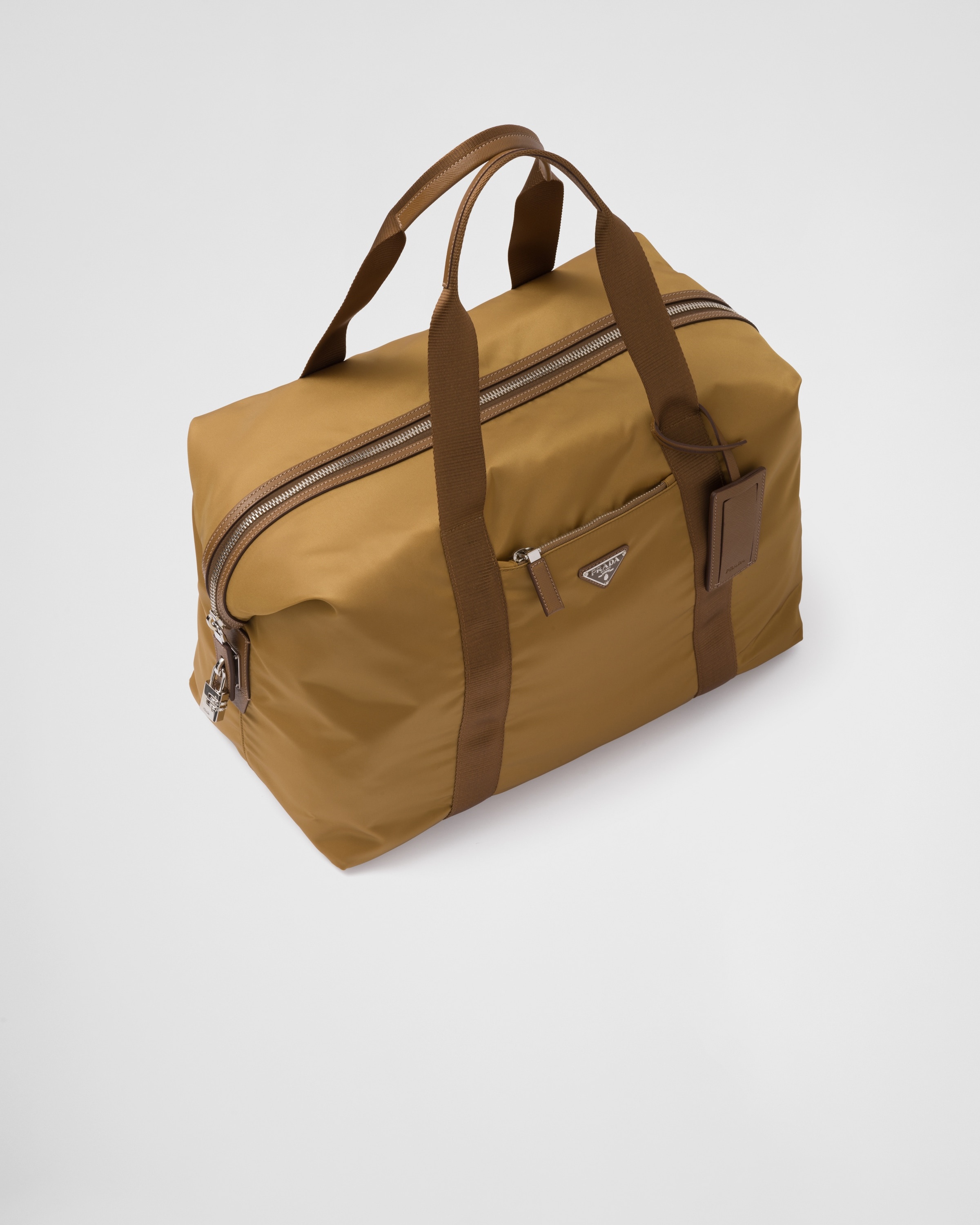 Re-Nylon and Saffiano leather duffle bag - 3