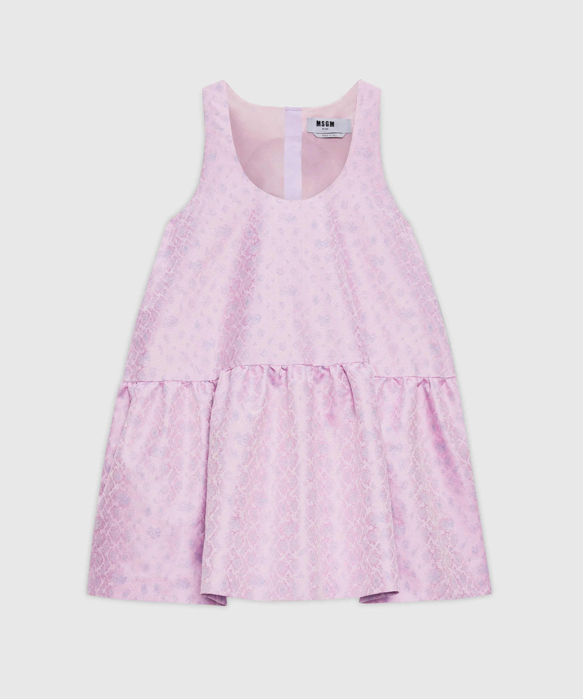 Mini jacquard dress with python print. - 1