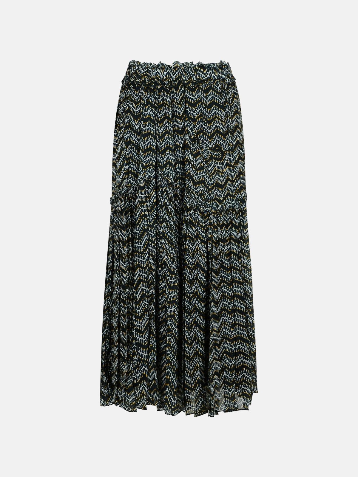 'VERONIQUE' BLACK VISCOSE SKIRT - 1