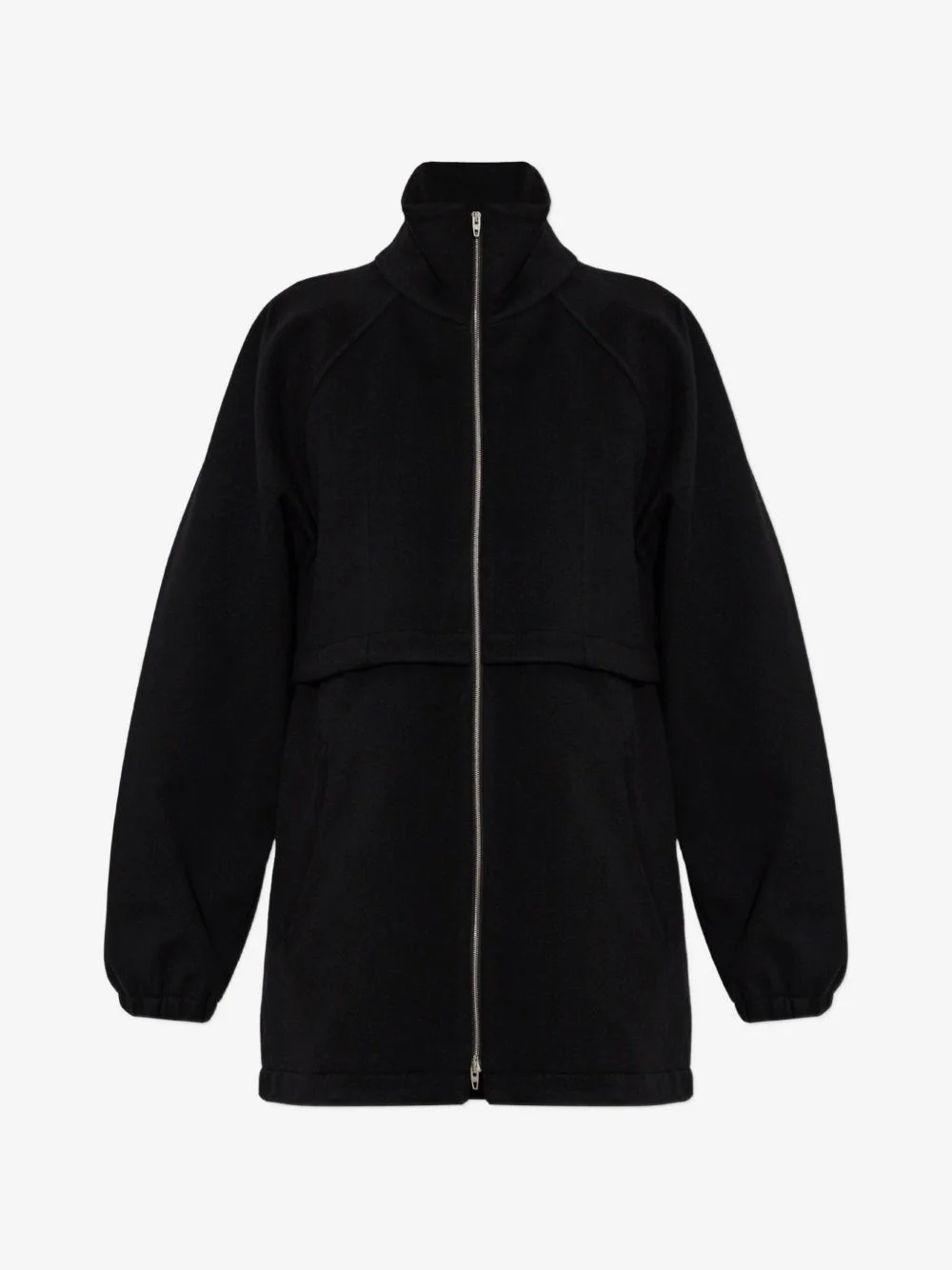 stand-up collar wool jacket - 1