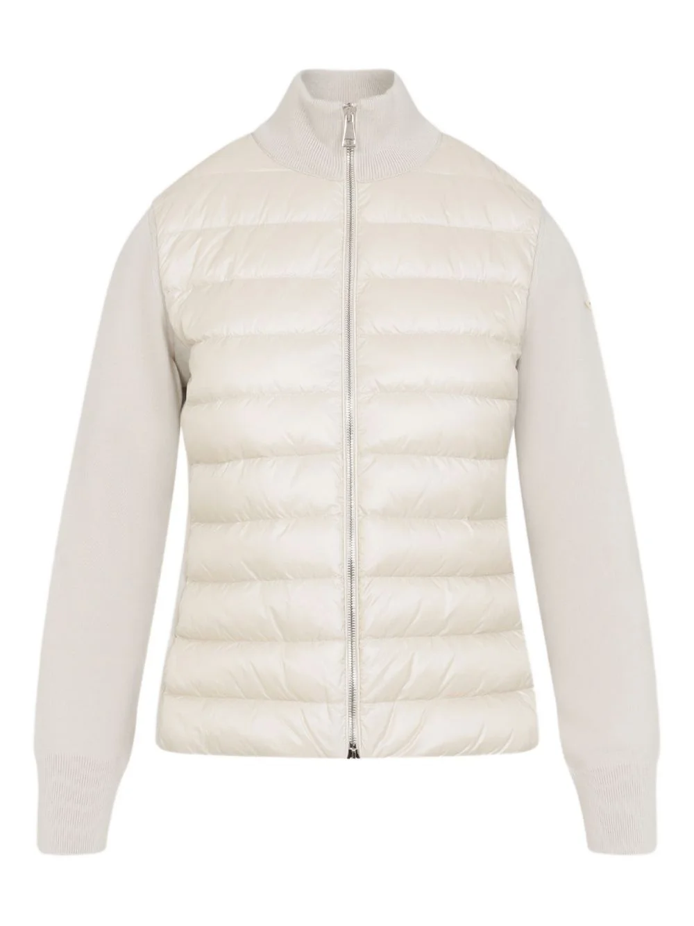 quilted knit-panel jacket - 1