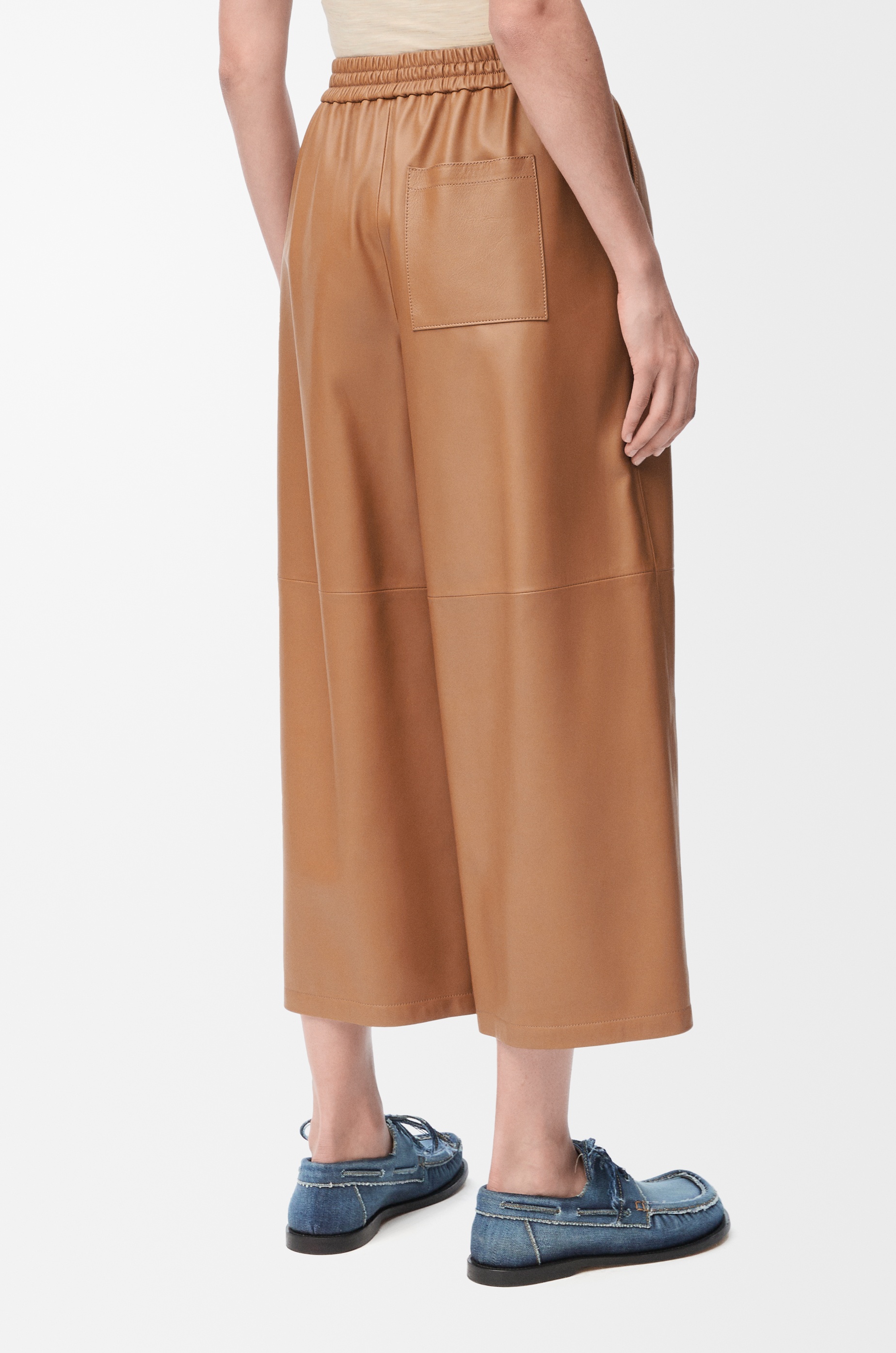 Cropped trousers in nappa lambskin - 4