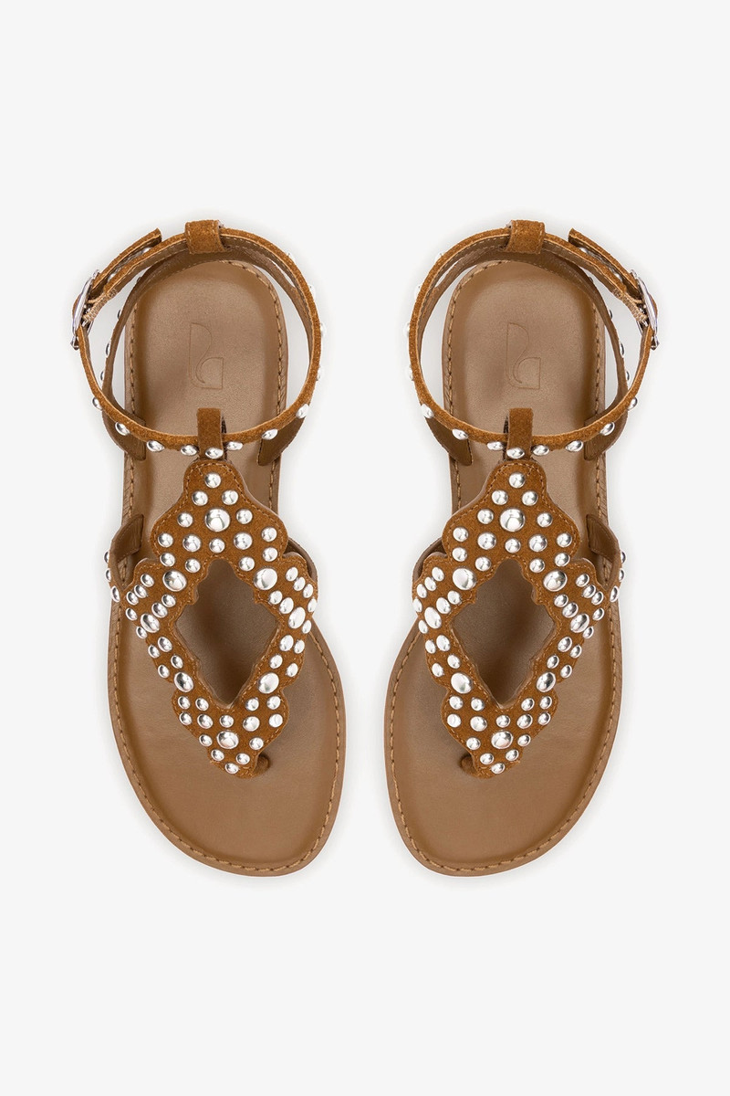 Fiorella Sandal In Russet Suede 6