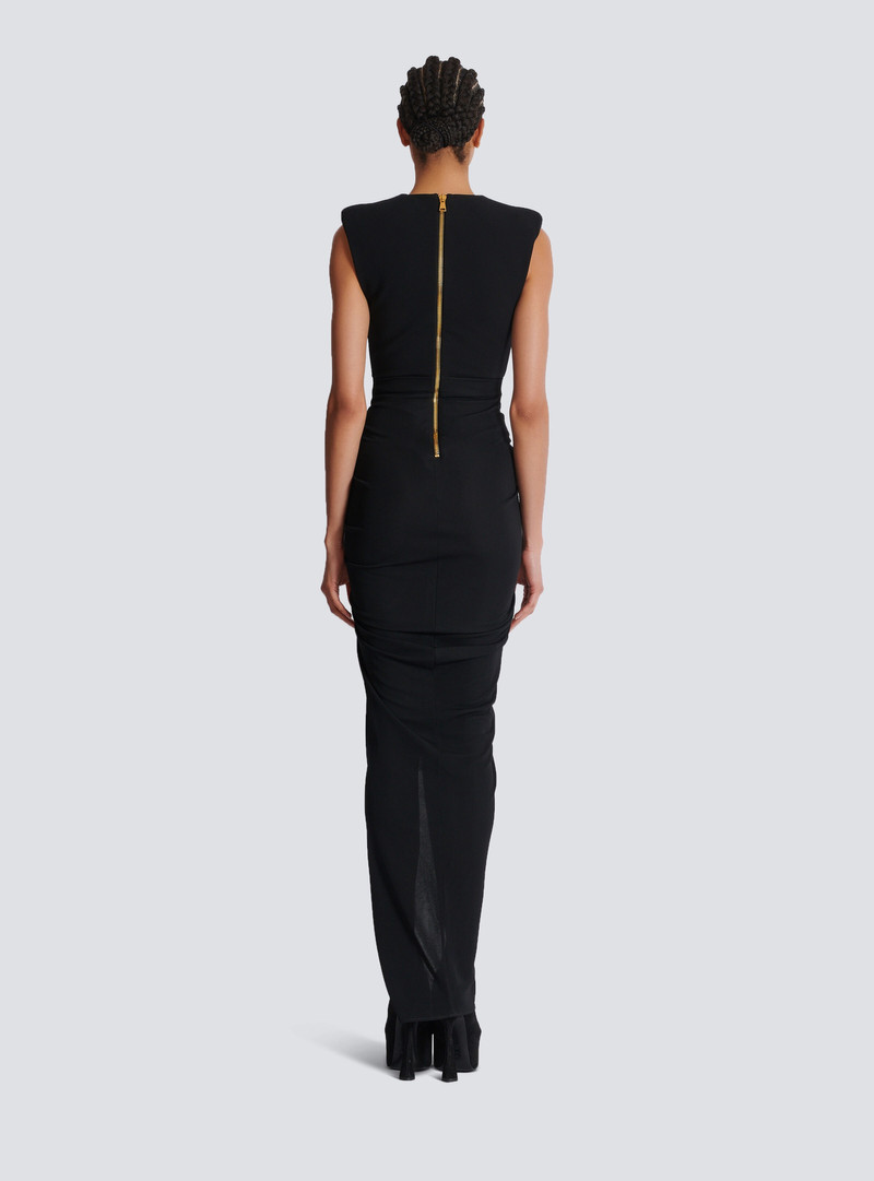 Long tailored crepe dress 4