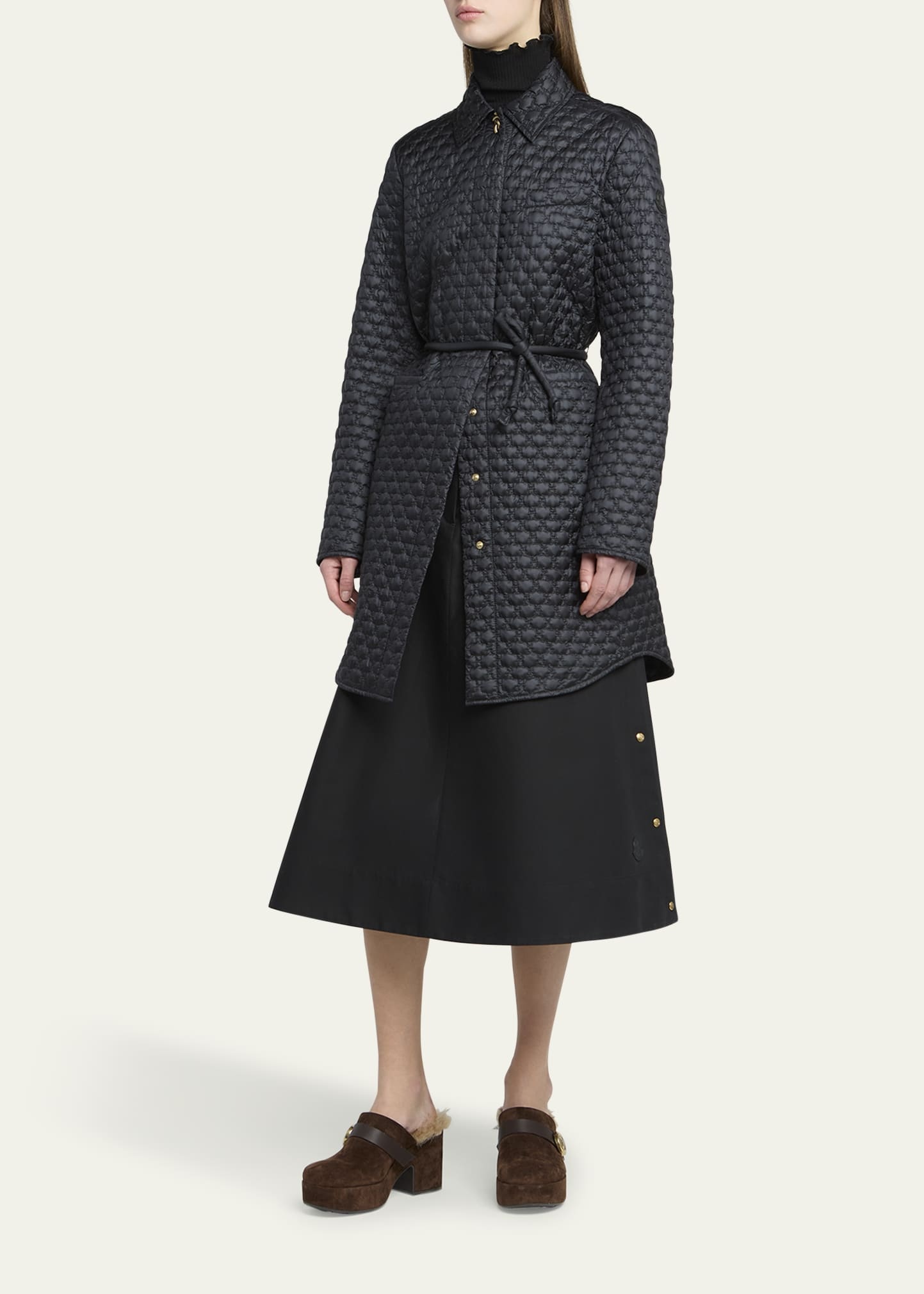 Raissac Quilted Long Down Coat - 4