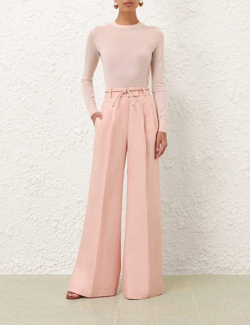 Zimmermann ILLUMINATE LINEN WIDE LEG PANT outlook